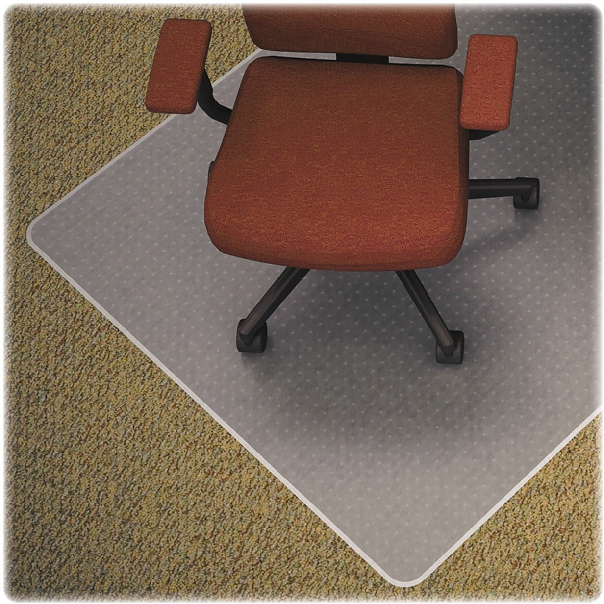 Lorell Medium - Pile Carpet Chairmat with Standard Lip 48" x 36" (LLR - LLR82822) - SchoolOutlet