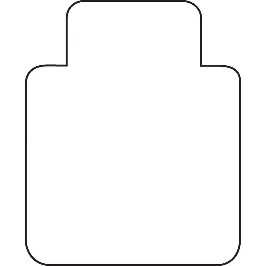 Lorell Nonstudded Wide Lip Chairmat - 53 x 45 in Clear Vinyl for Hard Floors (LLR - LLR82826) - SchoolOutlet