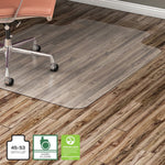 Lorell Nonstudded Wide Lip Chairmat - 53 x 45 in Clear Vinyl for Hard Floors (LLR - LLR82826) - SchoolOutlet