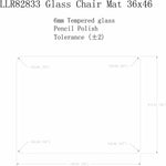Lorell Tempered Glass Chairmat Rectangular 36