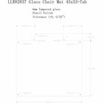 Lorell Tempered Glass Chairmat with Lip 53