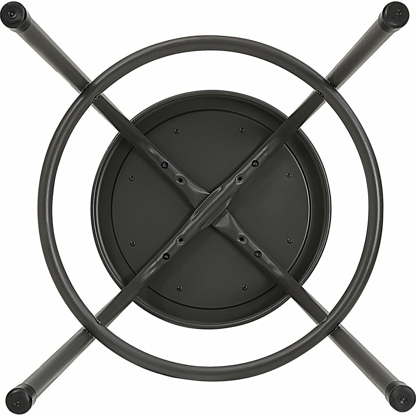 Lorell Metal Shop Stool with 24 Inch MDF Wood Seat and Foot Ring Light Gray (LLR - LLR8308X24) - SchoolOutlet