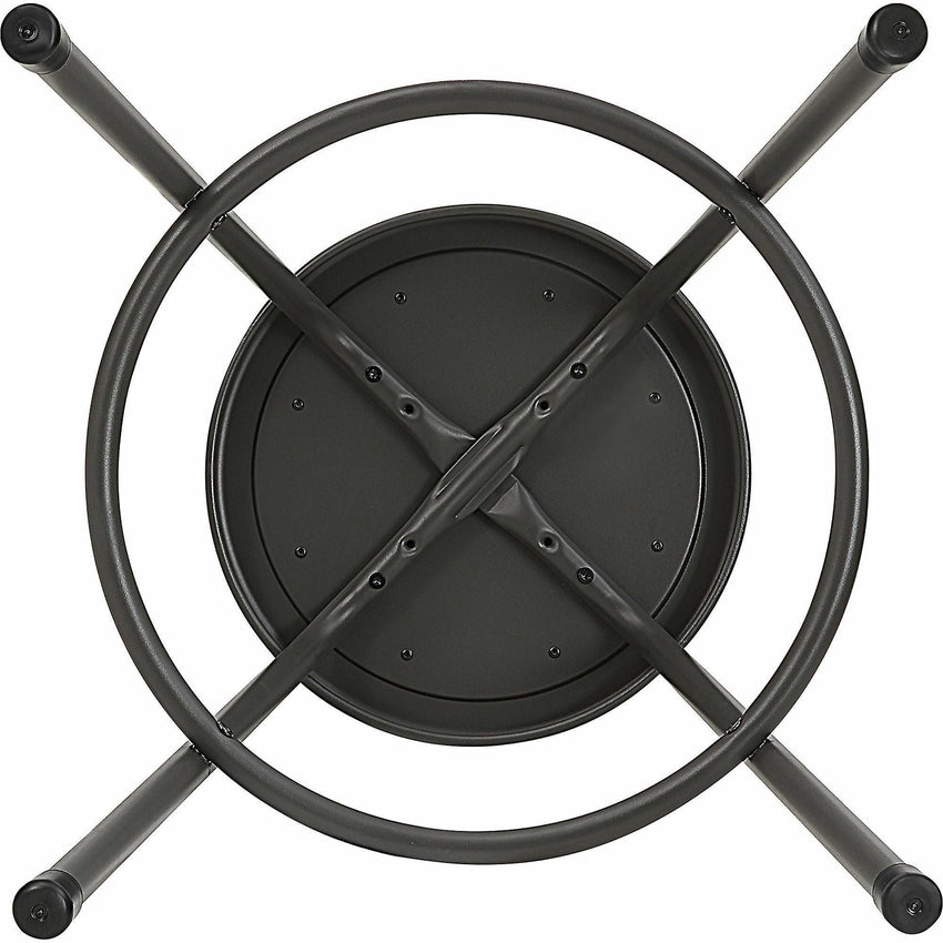 Lorell Metal Shop Stool with 24 Inch MDF Wood Seat and Foot Ring Light Gray (LLR - LLR8308X24) - SchoolOutlet