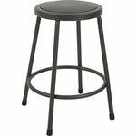 Lorell Metal Shop Stool with 24 Inch MDF Wood Seat and Foot Ring Light Gray (LLR - LLR8308X24) - SchoolOutlet