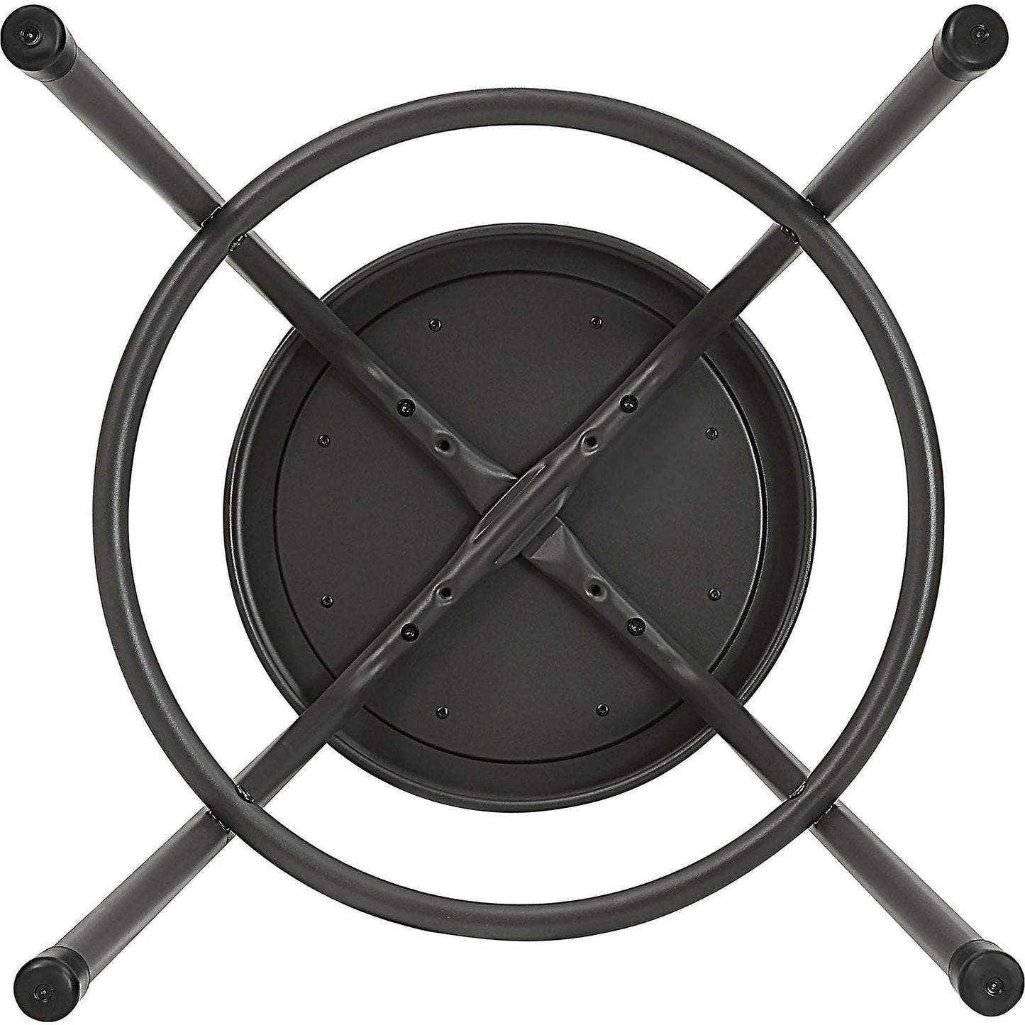 Lorell Metal Shop Stool with 30 Inch MDF Wood Seat and Foot Ring Light Gray (LLR - LLR8308X30) - SchoolOutlet