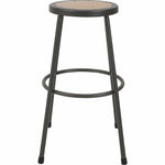 Lorell Metal Shop Stool with 30 Inch MDF Wood Seat and Foot Ring Light Gray (LLR - LLR8308X30) - SchoolOutlet
