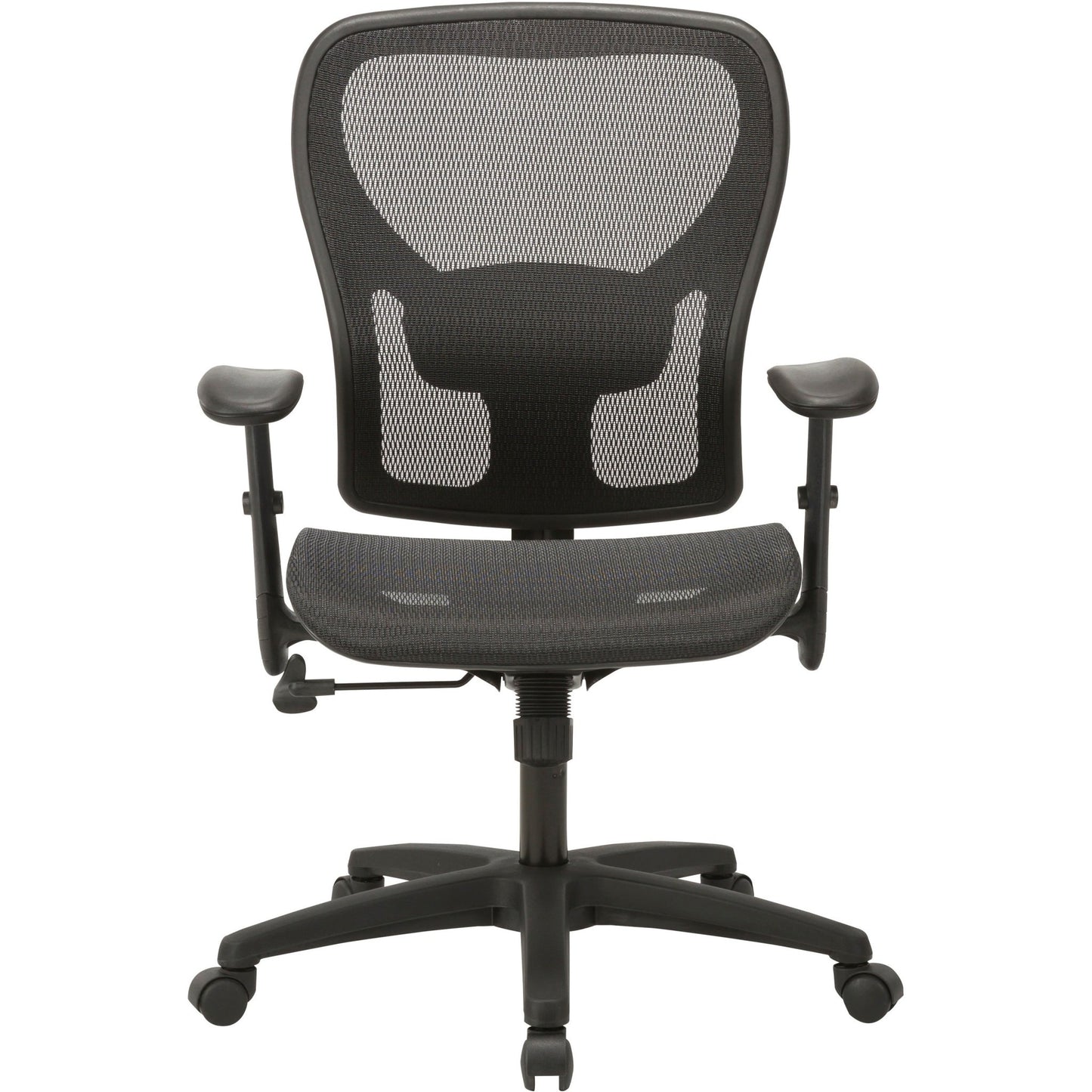 Lorell Mesh Mid - Back Task Chair with Adjustable Arms and Synchro Tilt 17.50 - 21.62"H (LLR - LLR83293) - SchoolOutlet