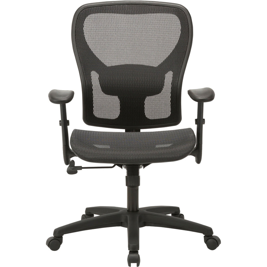 Lorell Mesh Mid - Back Task Chair with Adjustable Arms and Synchro Tilt 17.50 - 21.62"H (LLR - LLR83293) - SchoolOutlet