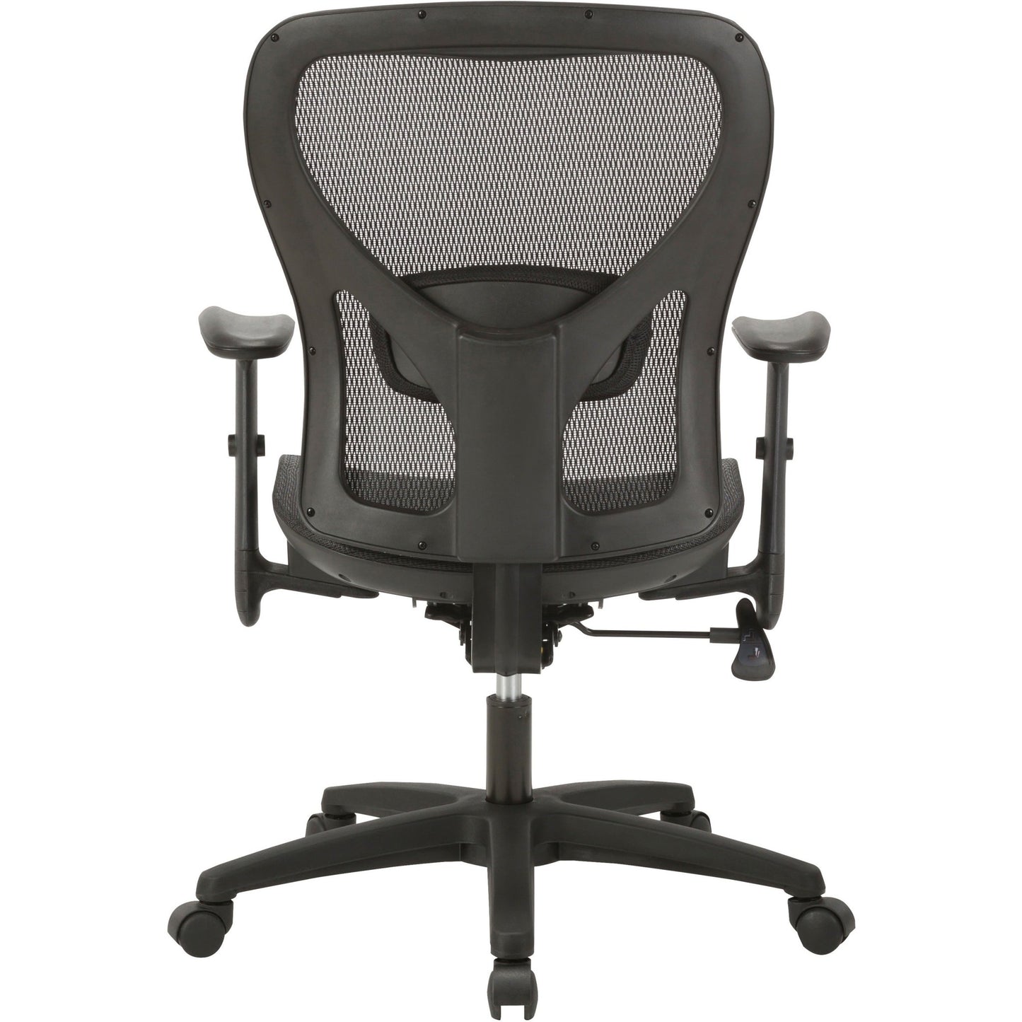 Lorell Mesh Mid - Back Task Chair with Adjustable Arms and Synchro Tilt 17.50 - 21.62"H (LLR - LLR83293) - SchoolOutlet