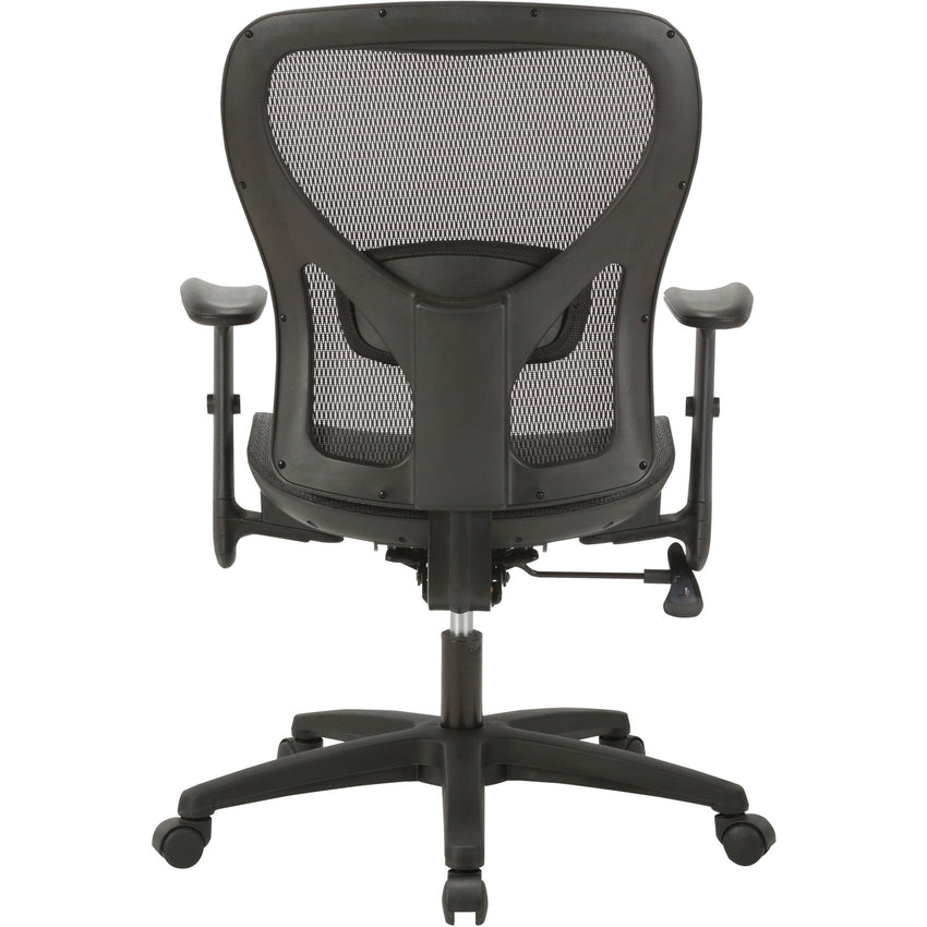 Lorell Mesh Mid - Back Task Chair with Adjustable Arms and Synchro Tilt 17.50 - 21.62"H (LLR - LLR83293) - SchoolOutlet