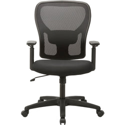 Lorell Mid-Back Task Chair with Mesh Back, Adjustable Lumbar and Arms (LLR-LLR83307)