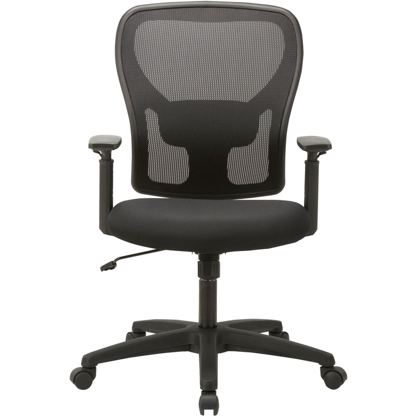 Lorell Mid - Back Task Chair with Mesh Back, Adjustable Lumbar and Arms (LLR - LLR83307) - SchoolOutlet