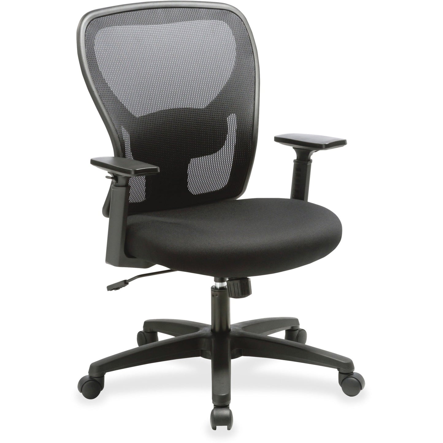 Lorell Mid - Back Task Chair with Mesh Back, Adjustable Lumbar and Arms (LLR - LLR83307) - SchoolOutlet