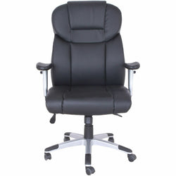 Lorell Executive High-Back Chair with Bonded Leather Upholstery and Adjustable Arms (LLR-LLR83308)