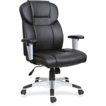 Lorell Executive High - Back Chair with Bonded Leather Upholstery and Adjustable Arms (LLR - LLR83308) - SchoolOutlet