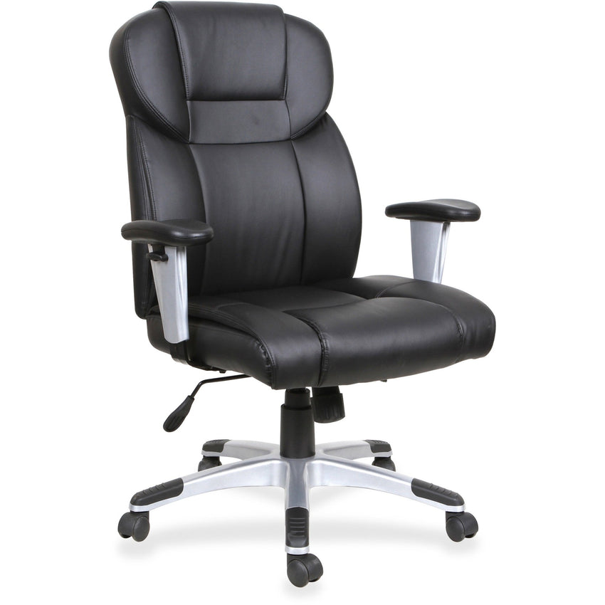Lorell Executive High - Back Chair with Bonded Leather Upholstery and Adjustable Arms (LLR - LLR83308) - SchoolOutlet