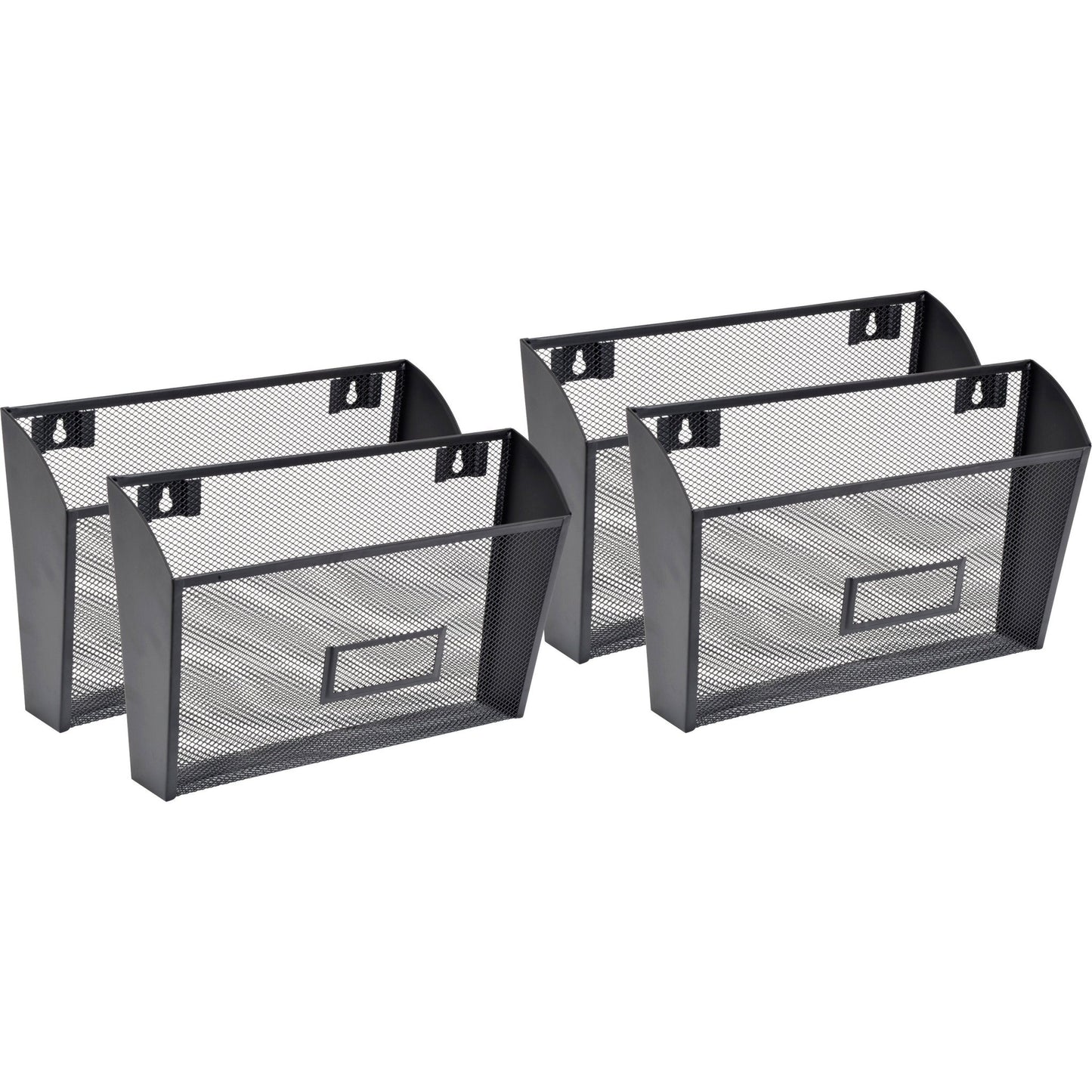 Lorell Mesh Wire Wall Pockets Set of 4 Wall - Mountable Letter - Size File Organizers (LLR - LLR84144CT) - SchoolOutlet