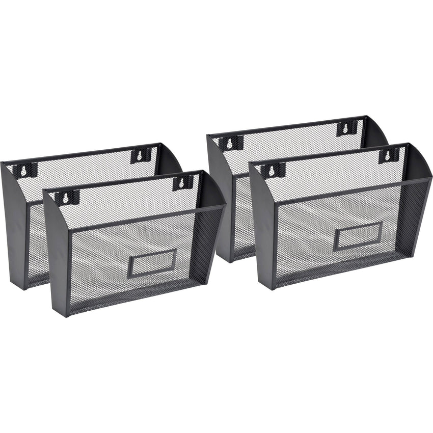 Lorell Mesh Wire Wall Pockets Set of 4 Wall - Mountable Letter - Size File Organizers (LLR - LLR84144CT) - SchoolOutlet