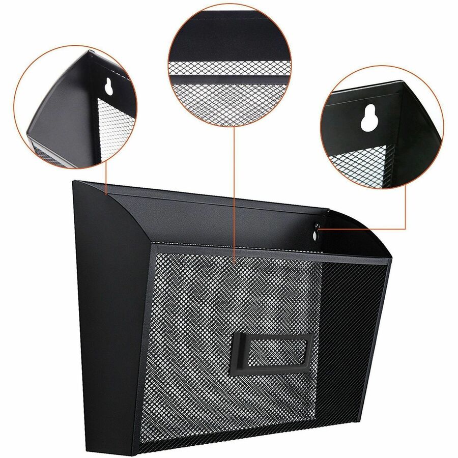 Lorell Mesh Wire Wall Pockets Set of 4 Wall - Mountable Letter - Size File Organizers (LLR - LLR84144CT) - SchoolOutlet