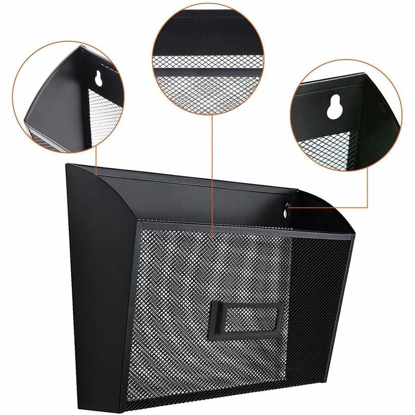 Lorell Mesh Wire Wall Pockets Set of 4 Wall - Mountable Letter - Size File Organizers (LLR - LLR84144CT) - SchoolOutlet