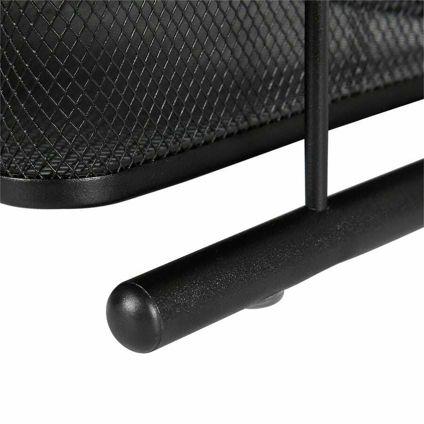 Lorell Mesh Wire Monitor Stand with Pull - Out Drawer Black Steel (LLR - LLR84147) - SchoolOutlet