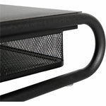 Lorell Mesh Wire Monitor Stand with Pull - Out Drawer Black Steel (LLR - LLR84147) - SchoolOutlet