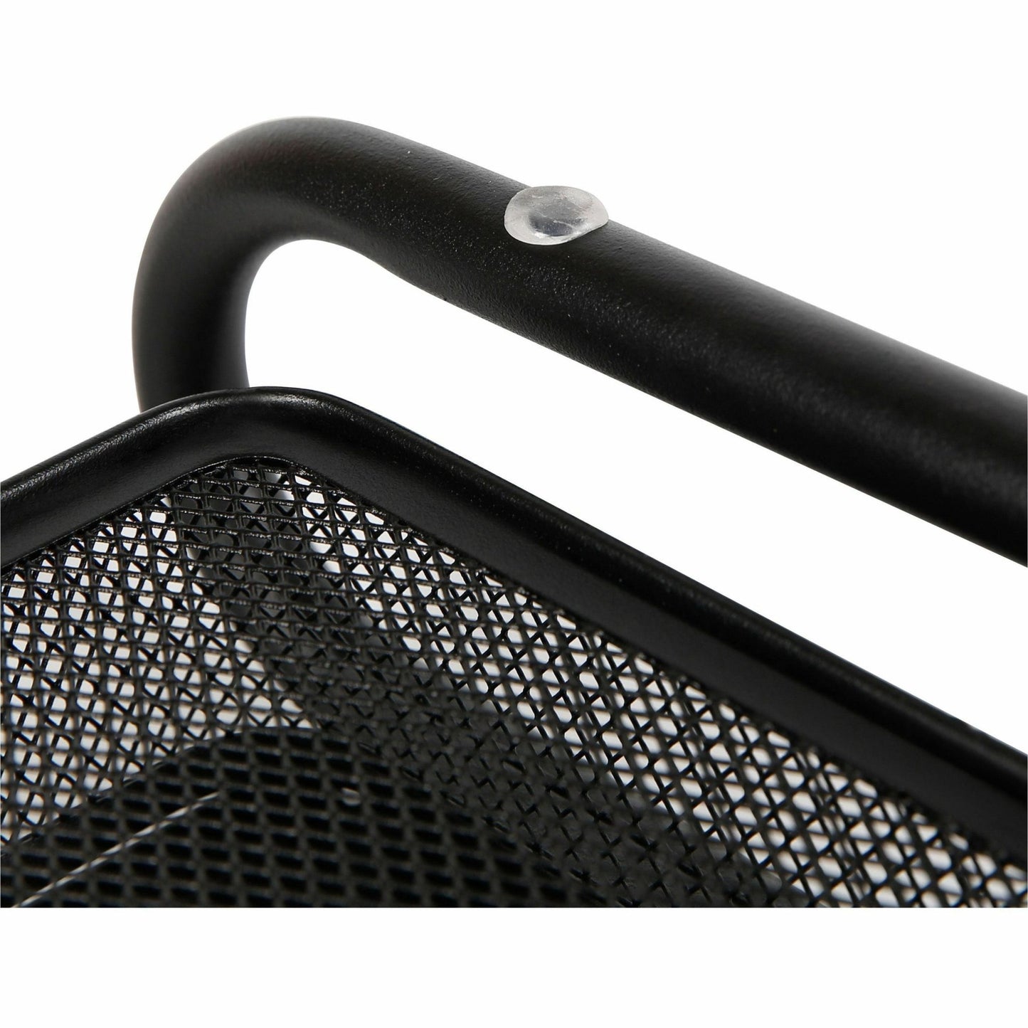 Lorell Mesh Wire Monitor Stand with Pull - Out Drawer Black Steel (LLR - LLR84147) - SchoolOutlet