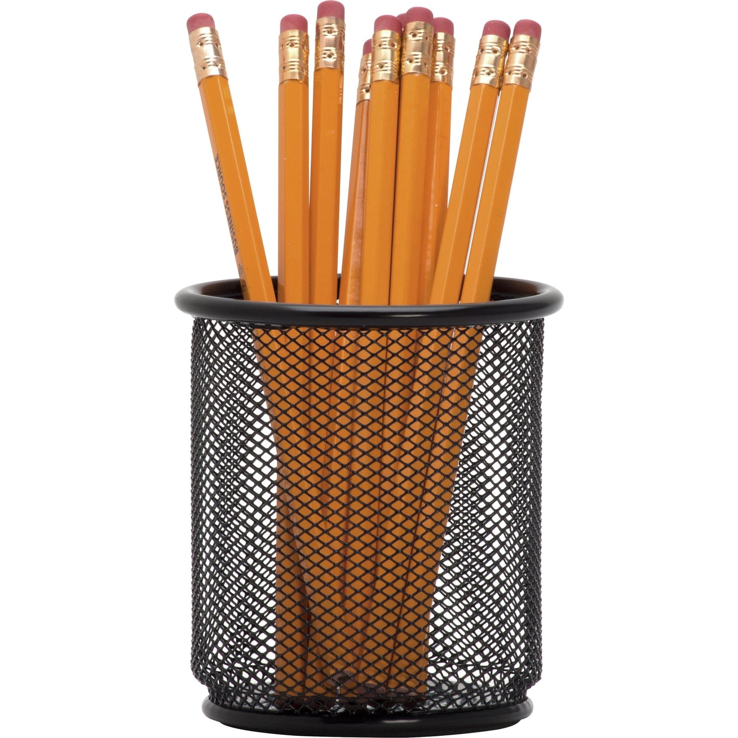 Lorell Durable Steel Mesh Desktop Pencil Cup Organizer 3.9" W x 3.9" D x 3.5" H (LLR - LLR84149) - SchoolOutlet