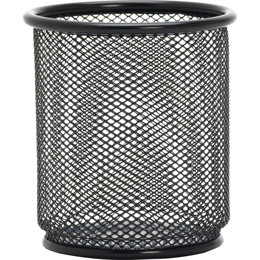 Lorell Durable Steel Mesh Desktop Pencil Cup Organizer 3.9" W x 3.9" D x 3.5" H (LLR - LLR84149) - SchoolOutlet