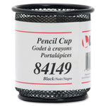Lorell Durable Steel Mesh Pencil Cup Desk Organizer 3.9