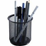 Lorell Durable Steel Mesh Pencil Cup Desk Organizer 3.9
