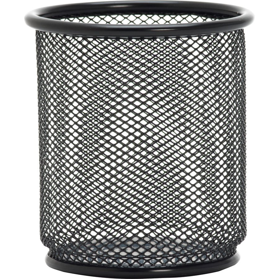 Lorell Durable Steel Mesh Pencil Cup Desk Organizer 3.9" W x 3.9" D x 3.5" H Set of 6 (LLR - LLR84149BX) - SchoolOutlet