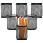 Lorell Durable Steel Mesh Pencil Cup Desk Organizer 3.9