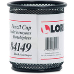 Lorell Durable Steel Mesh Pencil Cup Desk Organizer 3.9