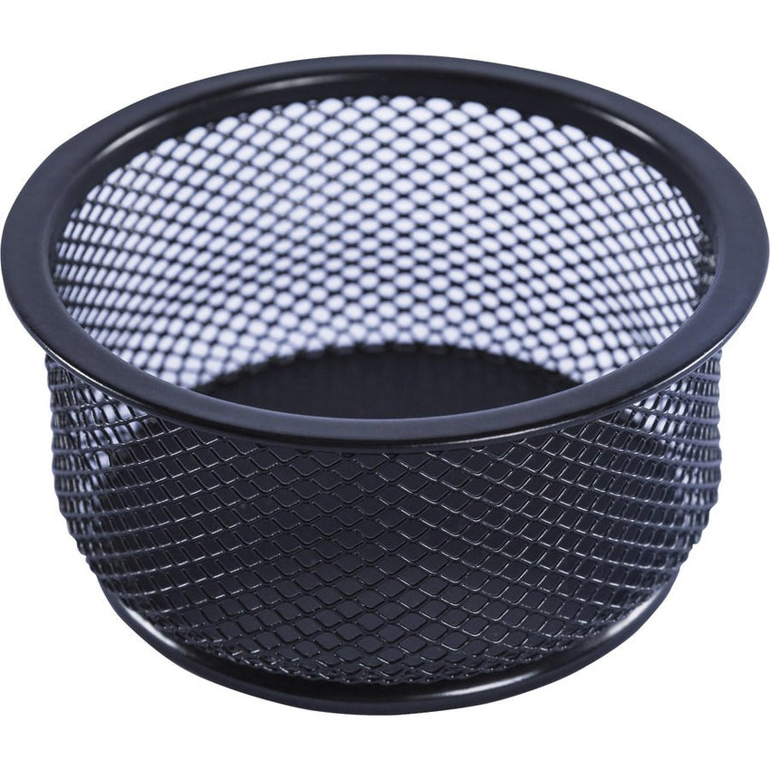 Lorell Durable Steel Mesh Pencil Cup Holder with Rubber Feet 2.1" W x 2.1" D x 3.8" H (LLR - LLR84150) - SchoolOutlet