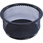 Lorell Durable Steel Mesh Pencil Cup Holder with Rubber Feet 2.1