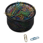 Lorell Durable Steel Mesh Pencil Cup Holder with Rubber Feet 2.1
