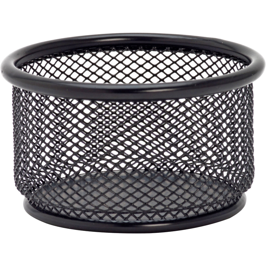Lorell Durable Steel Mesh Pencil Cup Holder with Rubber Feet 2.1" W x 2.1" D x 3.8" H (LLR - LLR84150) - SchoolOutlet