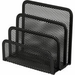 Lorell Mesh Vertical Desktop File Sorter Steel Document Organizer Black (LLR - LLR84153) - SchoolOutlet