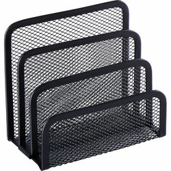 Lorell Mesh Vertical Desktop File Sorter Steel Document Organizer Black (LLR-LLR84153)