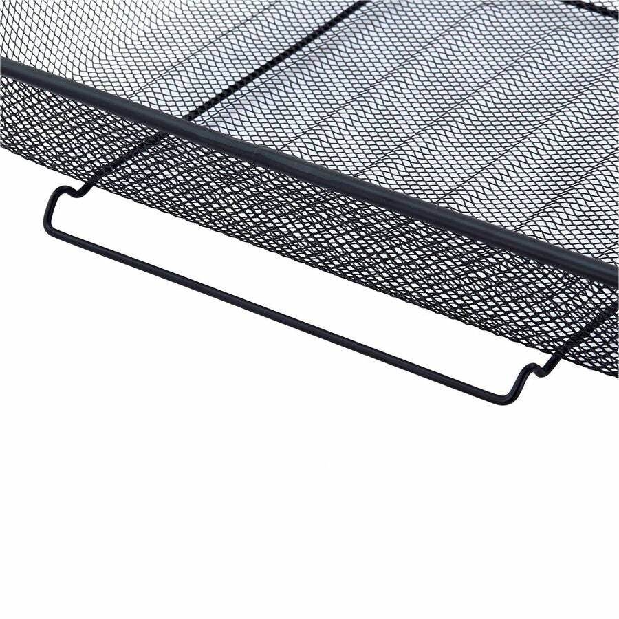 Lorell Side - Loading Mesh Document Tray Stackable Steel Desk Organizer Black (LLR - LLR84154) - SchoolOutlet