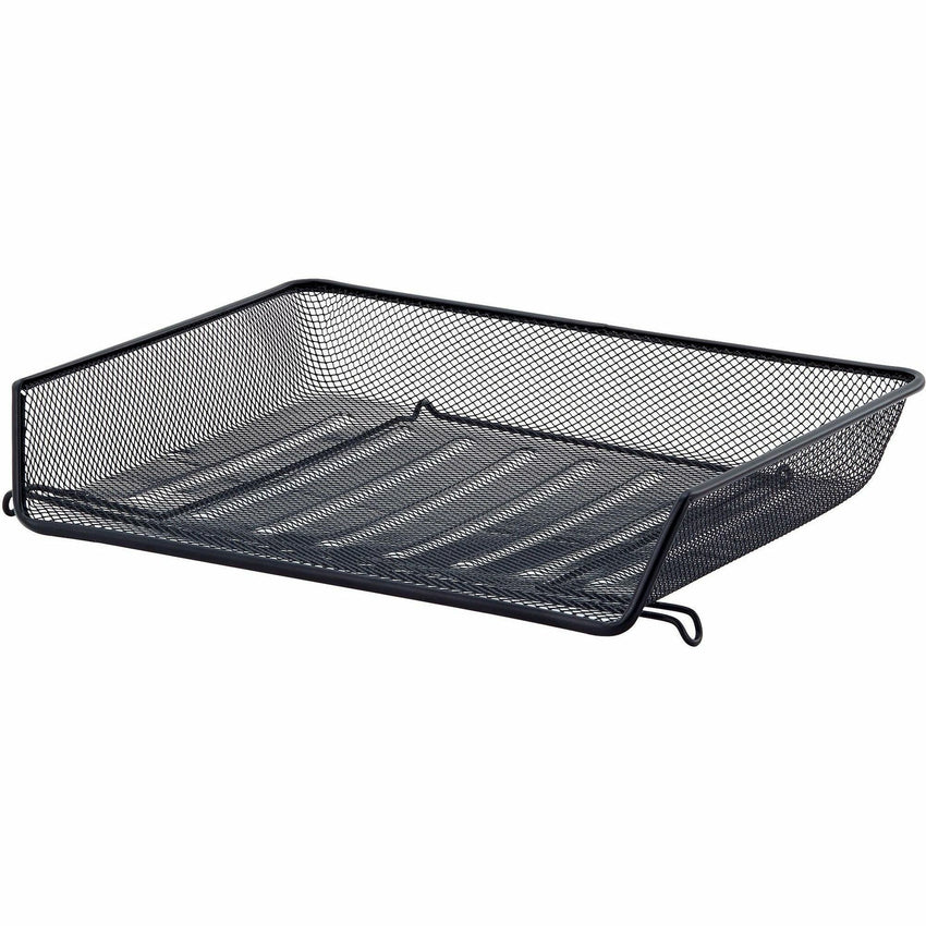 Lorell Side - Loading Mesh Document Tray Stackable Steel Desk Organizer Black (LLR - LLR84154) - SchoolOutlet