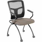 Lorell Mesh Back Nesting Training Chair with Folding Seat and Casters - Set of 2 (LLR - LLR84374X) - SchoolOutlet