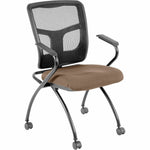 Lorell Mesh Back Nesting Training Chair with Folding Seat and Casters - Set of 2 (LLR - LLR84374X) - SchoolOutlet