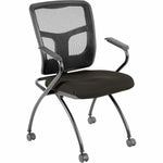 Lorell Mesh Back Nesting Training Chair with Folding Seat and Casters - Set of 2 (LLR - LLR84374X) - SchoolOutlet