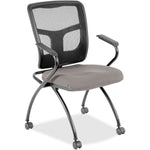 Lorell Mesh Back Nesting Training Chair with Folding Seat and Casters - Set of 2 (LLR - LLR84374X) - SchoolOutlet