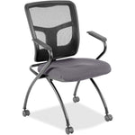 Lorell Mesh Back Nesting Training Chair with Folding Seat and Casters - Set of 2 (LLR - LLR84374X) - SchoolOutlet