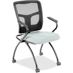 Lorell Mesh Back Nesting Training Chair with Folding Seat and Casters - Set of 2 (LLR - LLR84374X) - SchoolOutlet