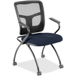 Lorell Mesh Back Nesting Training Chair with Folding Seat and Casters - Set of 2 (LLR - LLR84374X) - SchoolOutlet