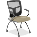Lorell Mesh Back Nesting Training Chair with Folding Seat and Casters - Set of 2 (LLR - LLR84374X) - SchoolOutlet